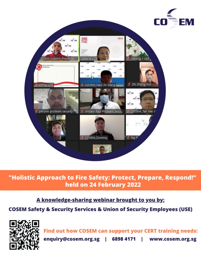 Successful fire safety management webinar in collaboration with the Union of Security Employees (USE)